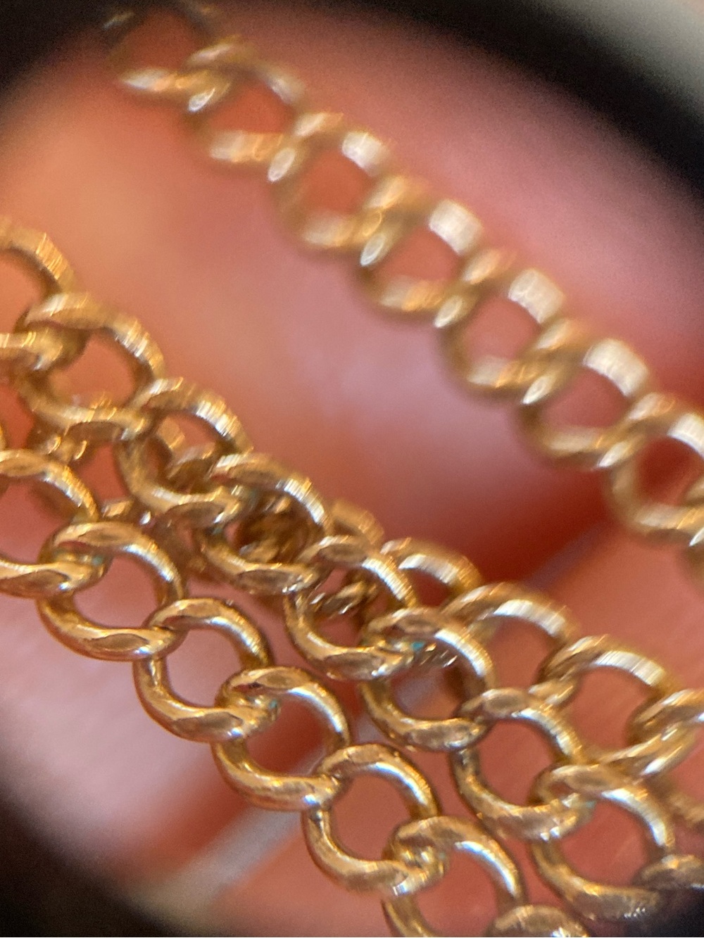 Antique Victorian 1/10 Gold Seed Pearl & Garnet Paste Watch Chain Necklace - Picture 7 of 14